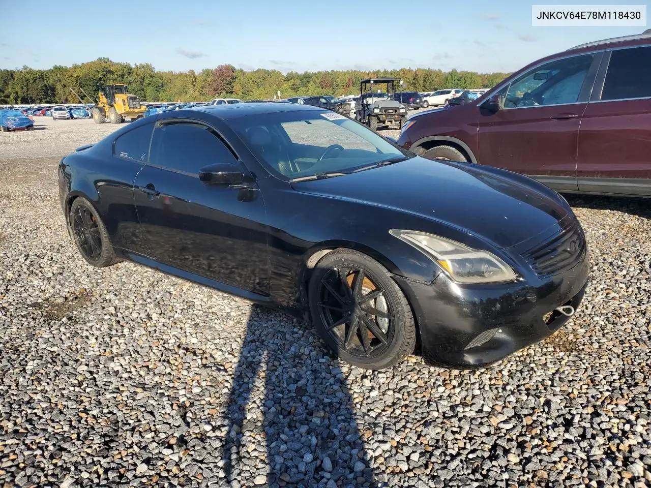 JNKCV64E78M118430 2007 Infiniti G37 Base