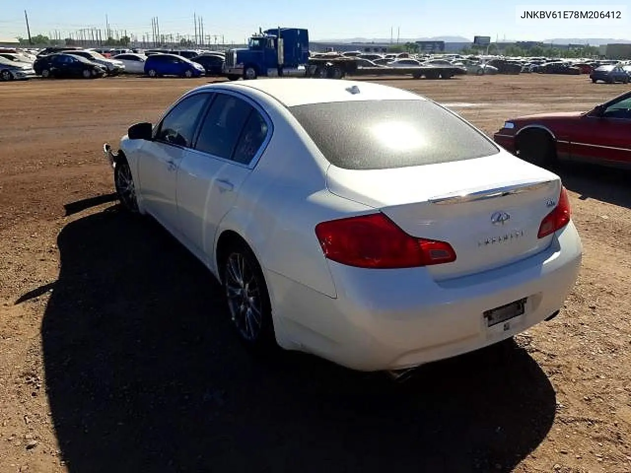 2008 Infiniti G35 Base VIN: JNKBV61E78M206412 Lot: 59630506