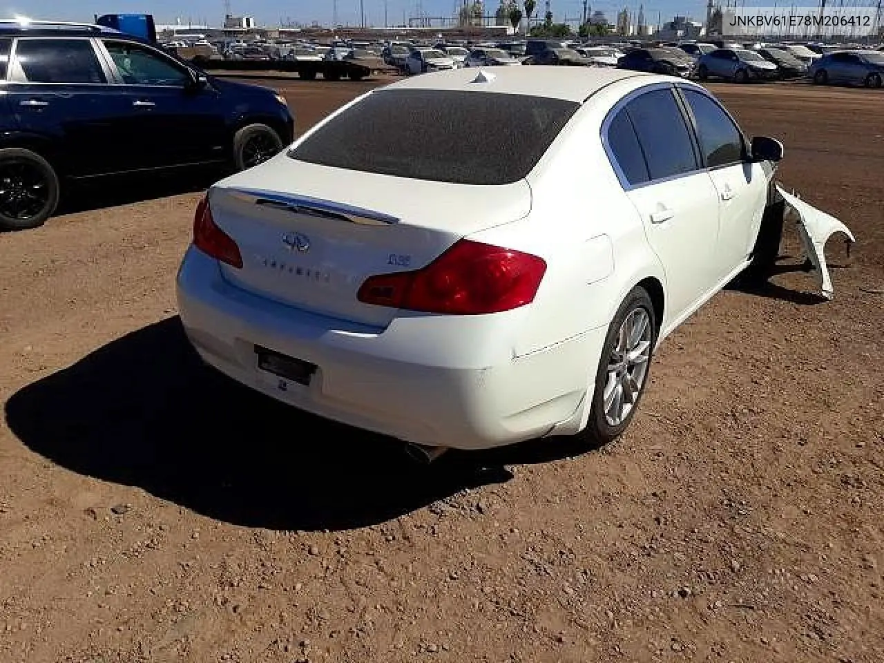 2008 Infiniti G35 Base VIN: JNKBV61E78M206412 Lot: 59630506