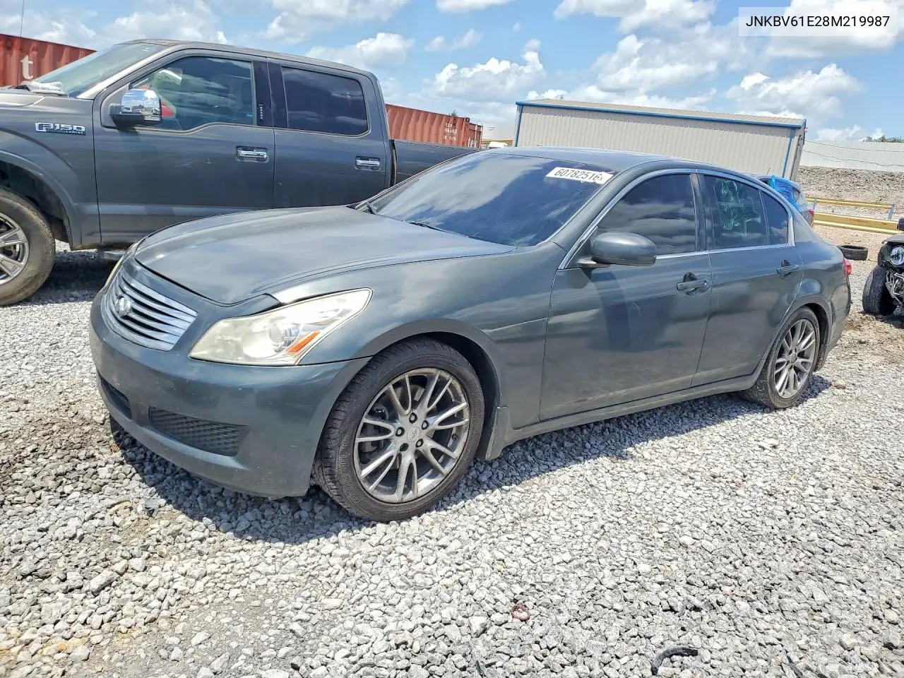 2008 Infiniti G35 Base VIN: JNKBV61E28M219987 Lot: 60782516
