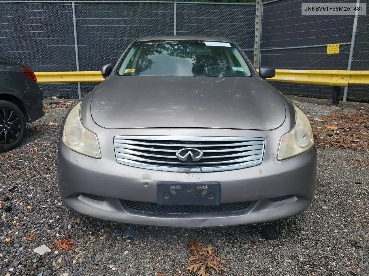 2008 Infiniti G35X VIN: JNKBV61F38M261481 Lot: 62428566
