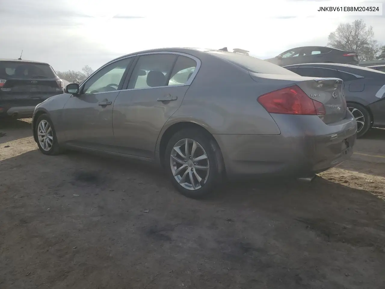 JNKBV61E88M204524 2008 Infiniti G35