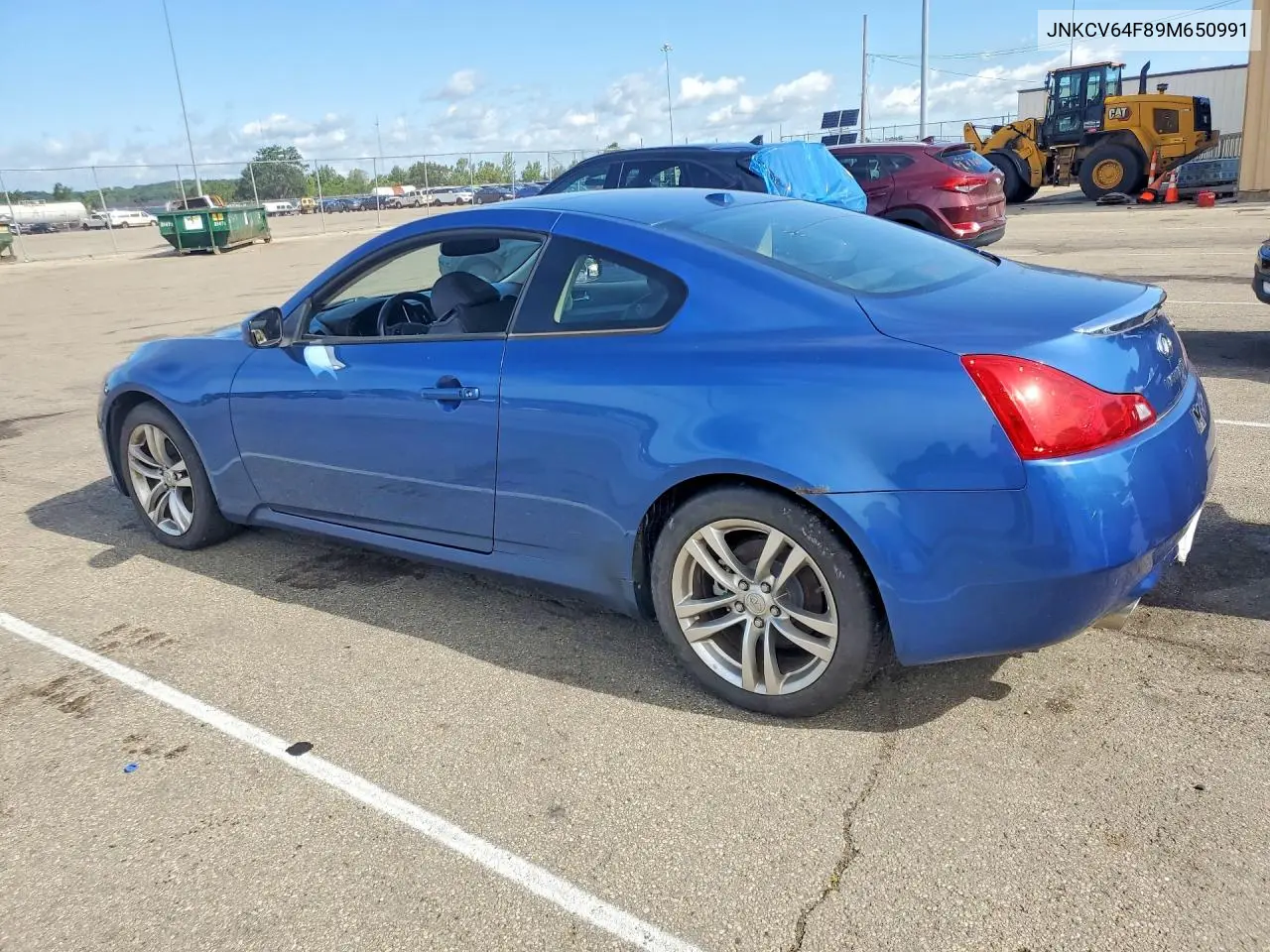 2009 Infi G37 Coupe VIN: JNKCV64F89M650991 Lot: 55991926