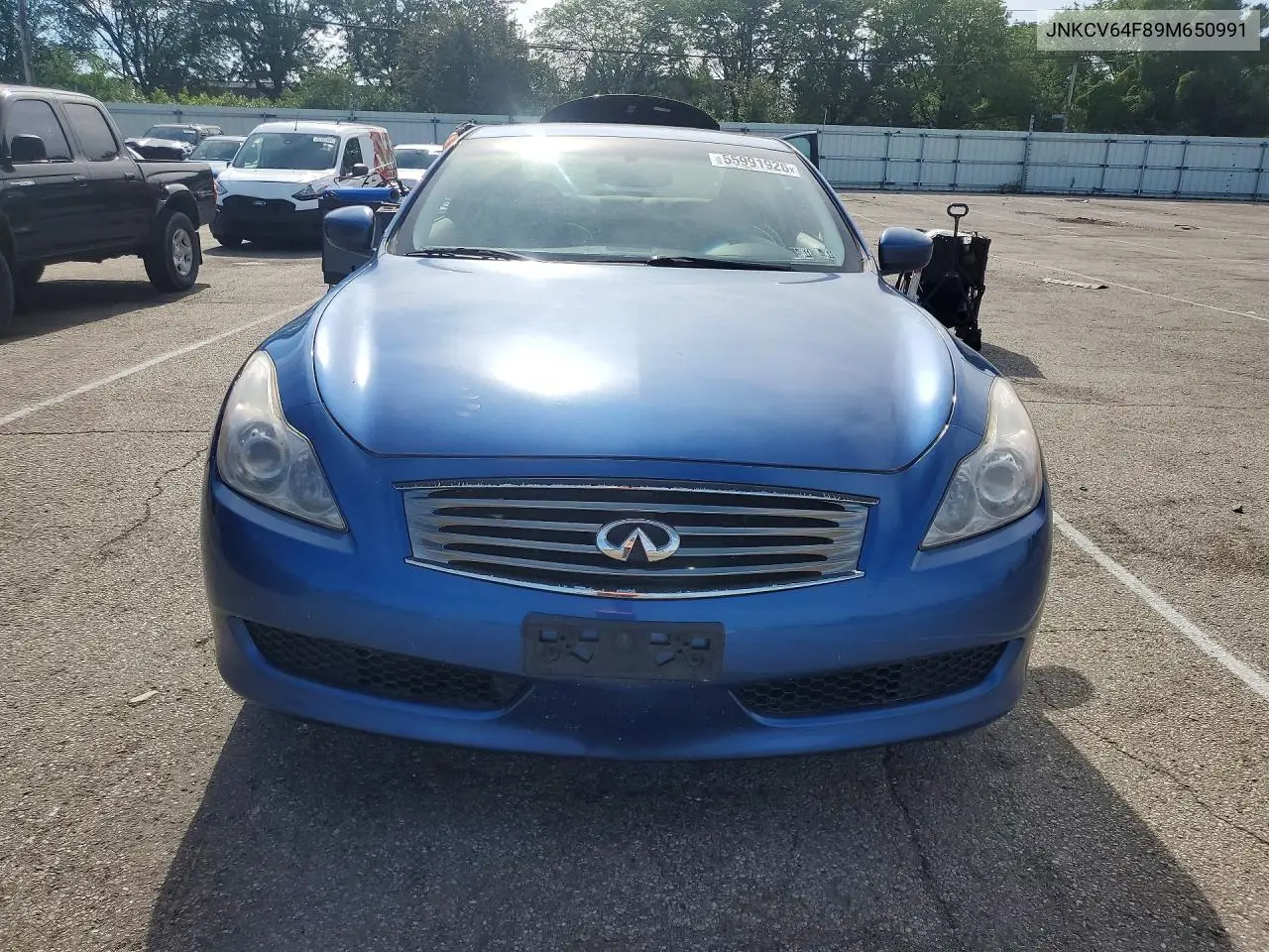 2009 Infi G37 Coupe VIN: JNKCV64F89M650991 Lot: 55991926