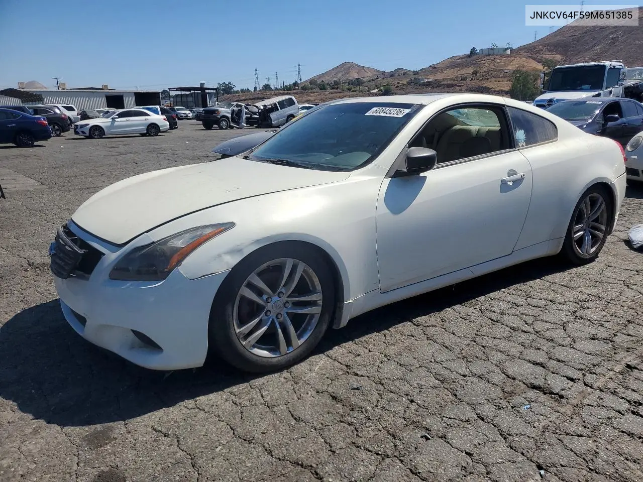 2009 Infiniti G37 Coupe X VIN: JNKCV64F59M651385 Lot: 60845236