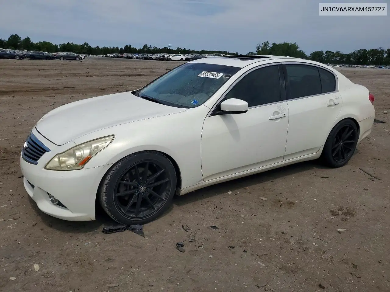 2010 Infiniti G37 Sedan X VIN: JN1CV6ARXAM452727 Lot: 56631066