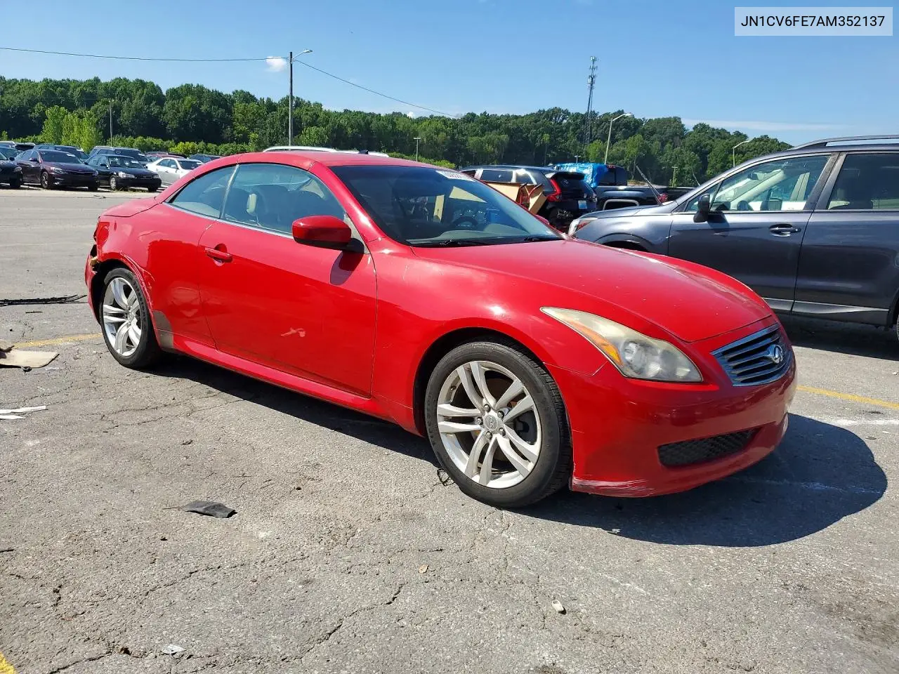 2010 Infiniti G37 Convertible Base VIN: JN1CV6FE7AM352137 Lot: 60939176