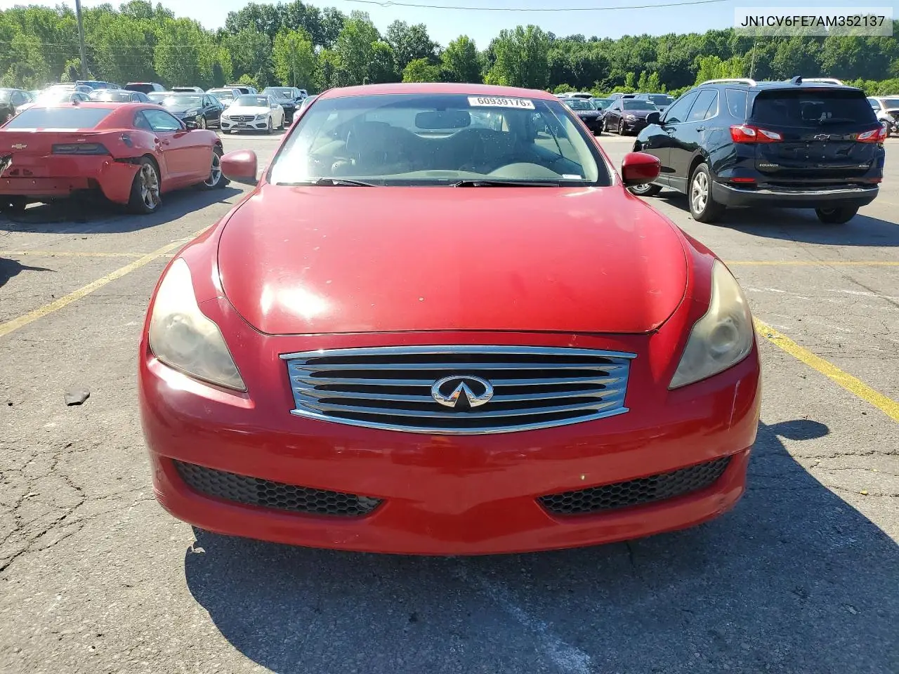 2010 Infiniti G37 Convertible Base VIN: JN1CV6FE7AM352137 Lot: 60939176