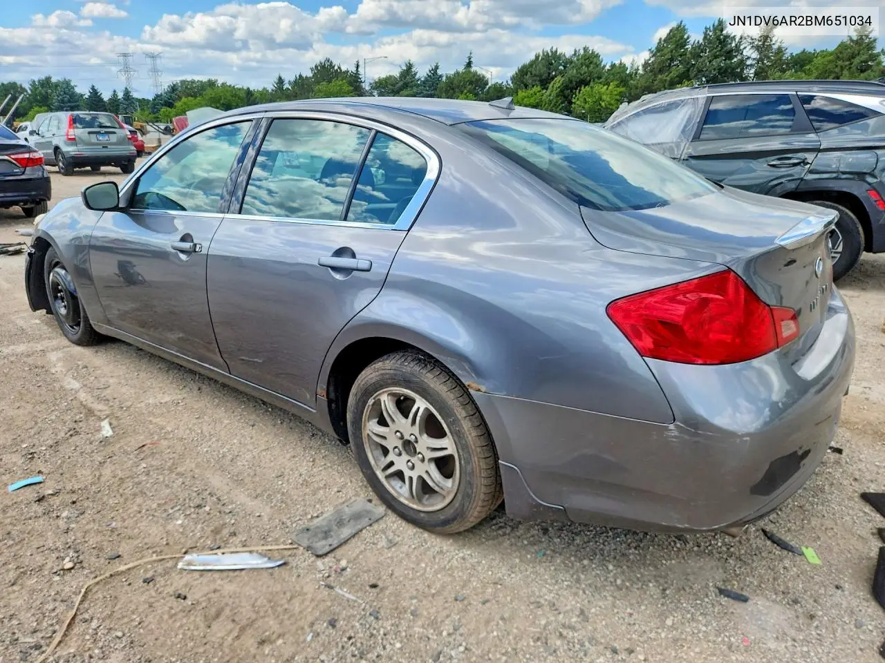 2011 Infiniti G25 Sedan X VIN: JN1DV6AR2BM651034 Lot: 55758676