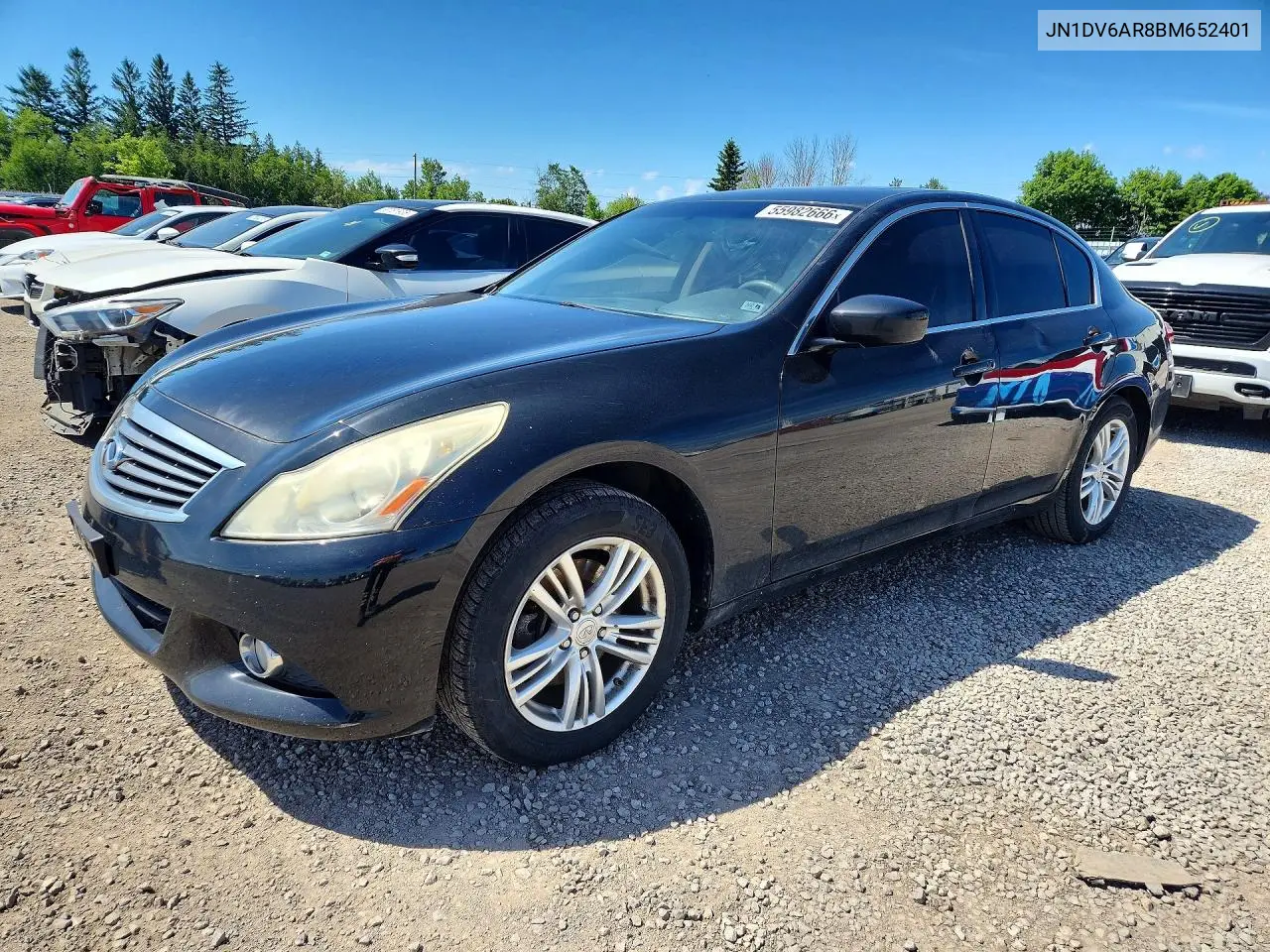 2011 Infiniti G25 Sedan X VIN: JN1DV6AR8BM652401 Lot: 55982666
