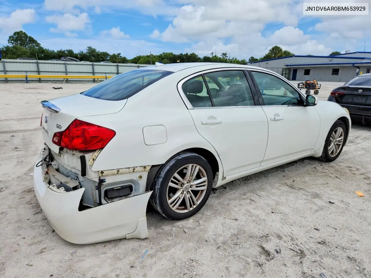 2011 Infiniti G25 VIN: JN1DV6AR0BM653929 Lot: 56787166