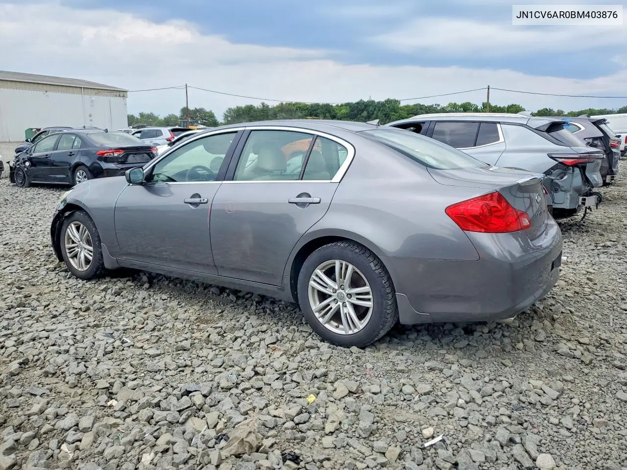 2011 Infiniti G37 Sedan X VIN: JN1CV6AR0BM403876 Lot: 57525376