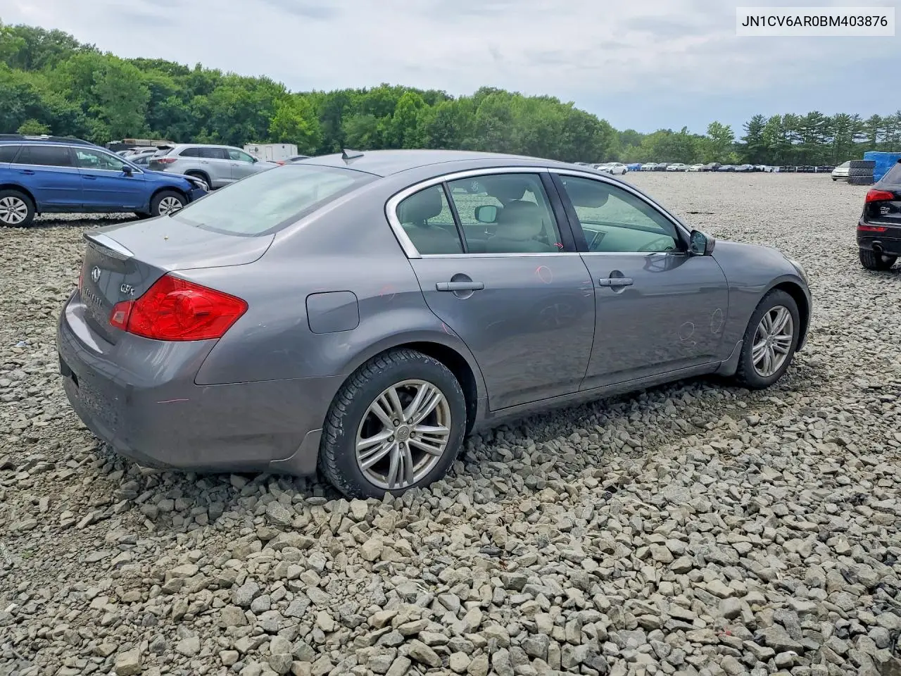 2011 Infiniti G37 Sedan X VIN: JN1CV6AR0BM403876 Lot: 57525376