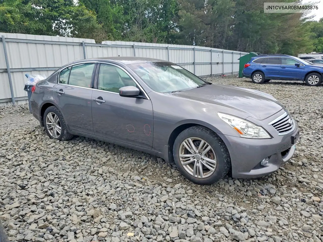 2011 Infiniti G37 Sedan X VIN: JN1CV6AR0BM403876 Lot: 57525376