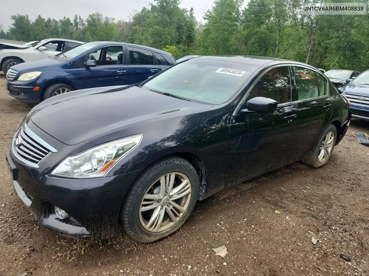 2011 Infiniti G37 Sedan X VIN: JN1CV6AR6BM408838 Lot: 58943026