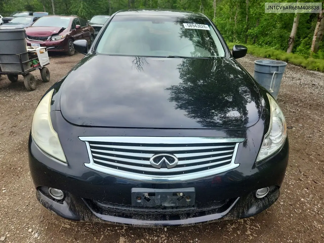2011 Infiniti G37 Sedan X VIN: JN1CV6AR6BM408838 Lot: 58943026