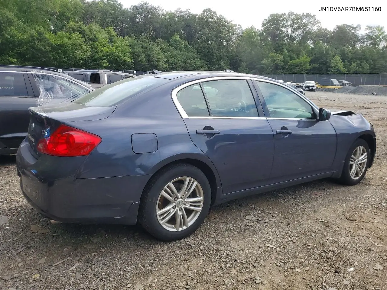 2011 Infiniti G25 Sedan X VIN: JN1DV6AR7BM651160 Lot: 60051196