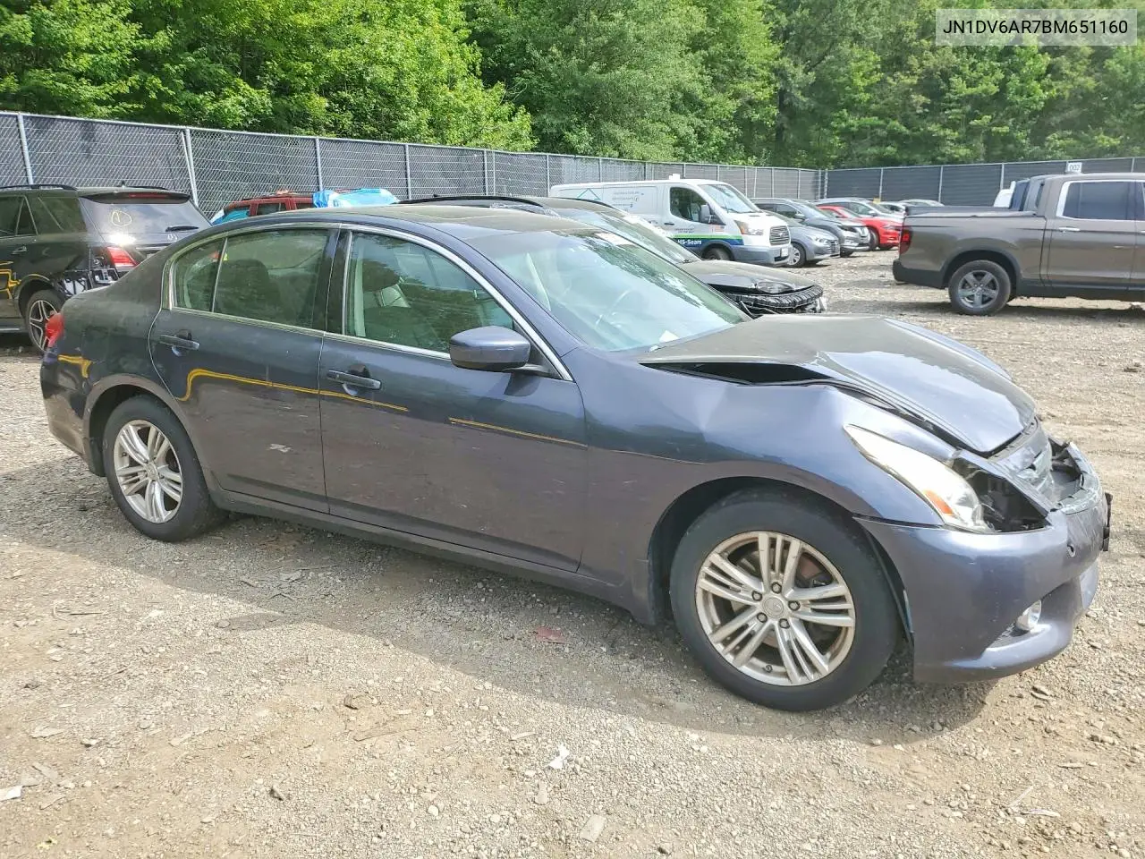 2011 Infiniti G25 Sedan X VIN: JN1DV6AR7BM651160 Lot: 60051196