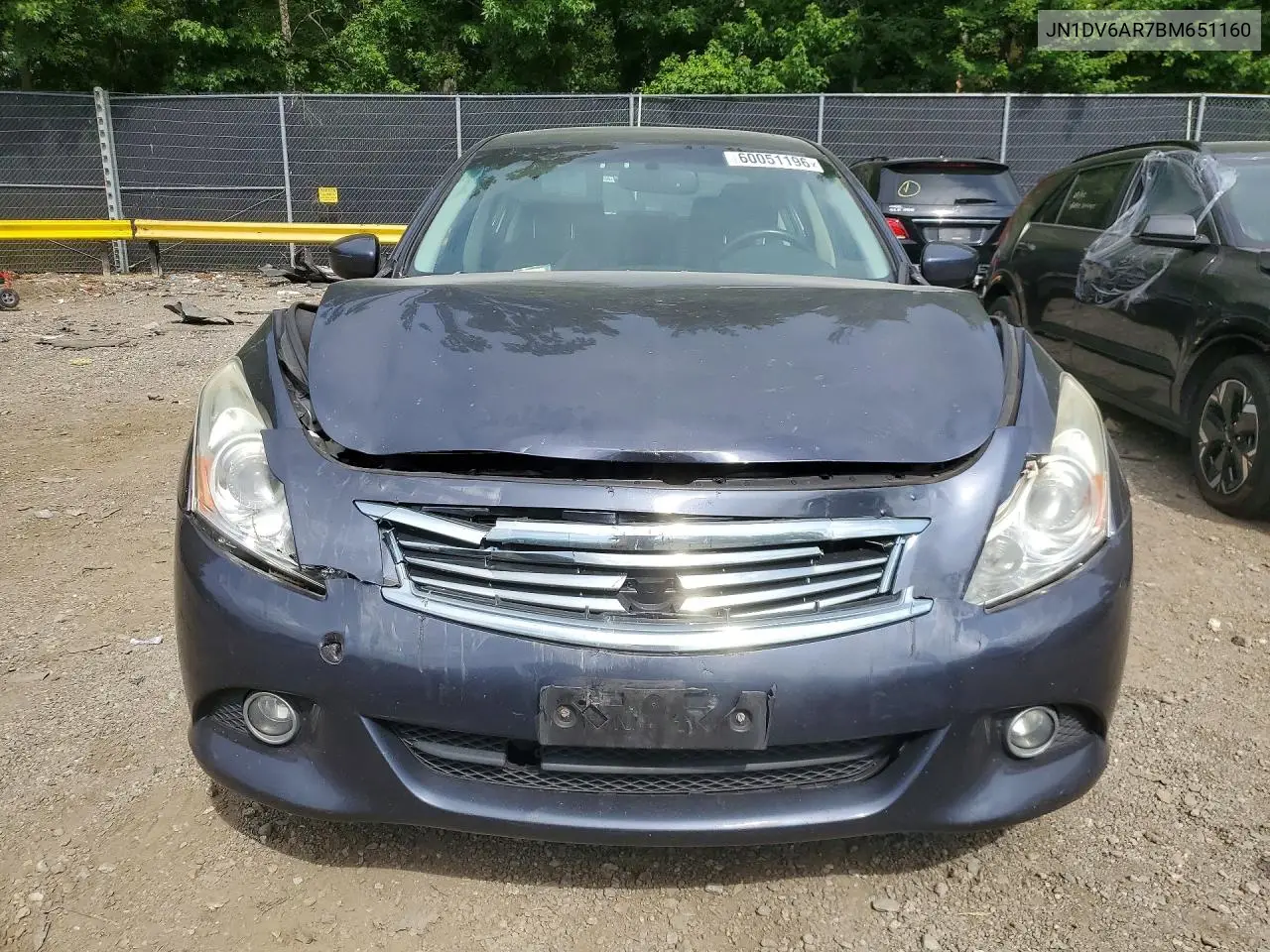 2011 Infiniti G25 Sedan X VIN: JN1DV6AR7BM651160 Lot: 60051196