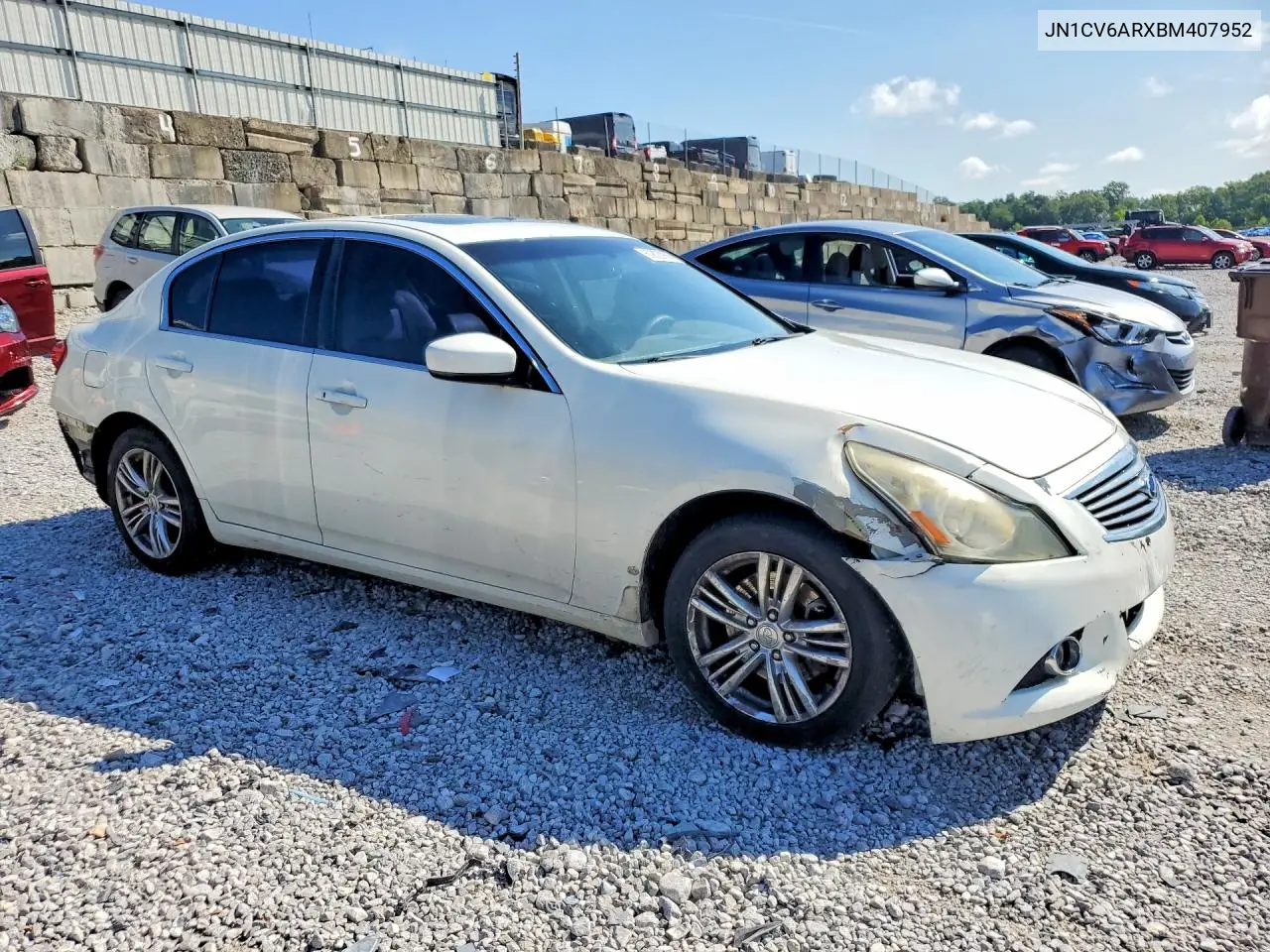 2011 Infiniti G37 VIN: JN1CV6ARXBM407952 Lot: 60822956