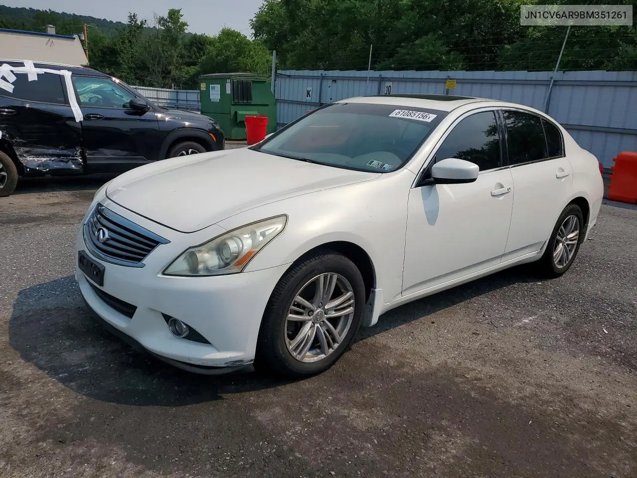 2011 Infiniti G37 VIN: JN1CV6AR9BM351261 Lot: 61085156