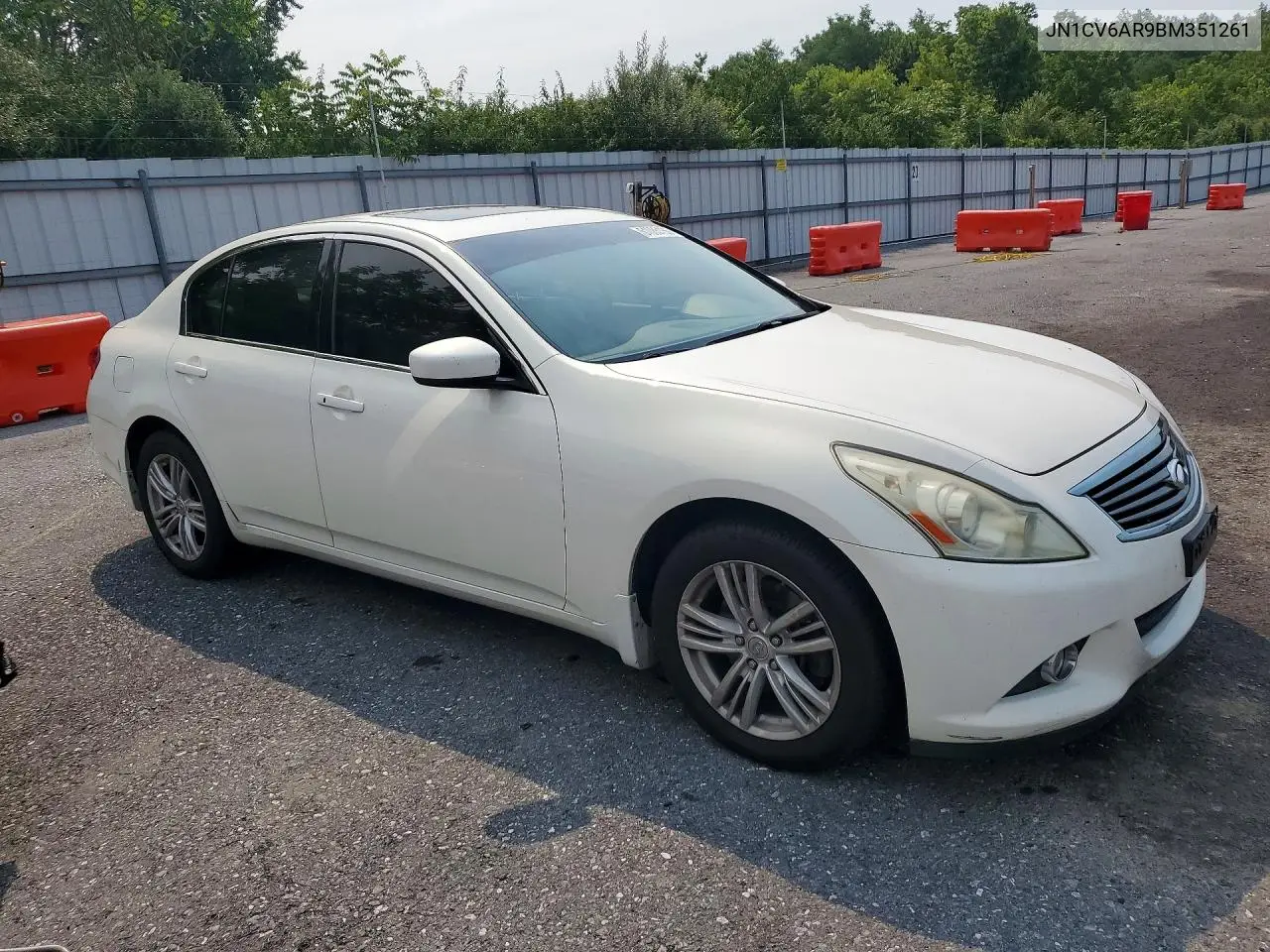 2011 Infiniti G37 VIN: JN1CV6AR9BM351261 Lot: 61085156