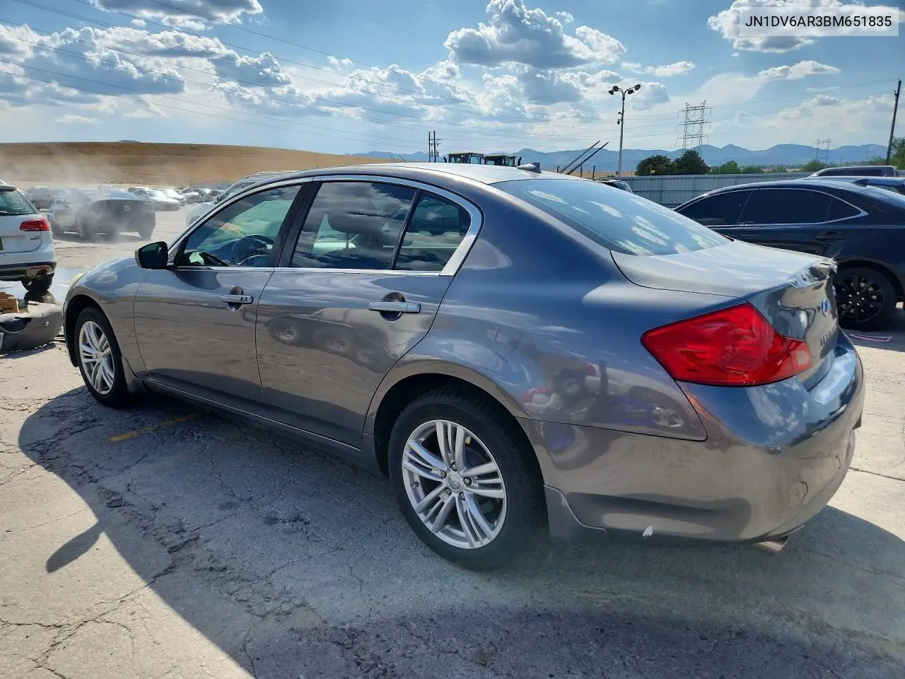 2011 Infiniti G25 Sedan X VIN: JN1DV6AR3BM651835 Lot: 61211626