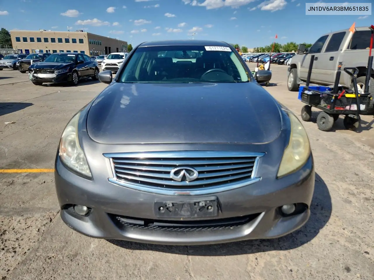 2011 Infiniti G25 Sedan X VIN: JN1DV6AR3BM651835 Lot: 61211626