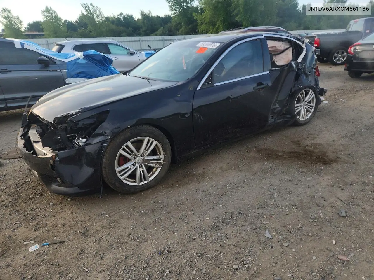 2012 Infiniti G25 Sedan X VIN: JN1DV6ARXCM861186 Lot: 59396676