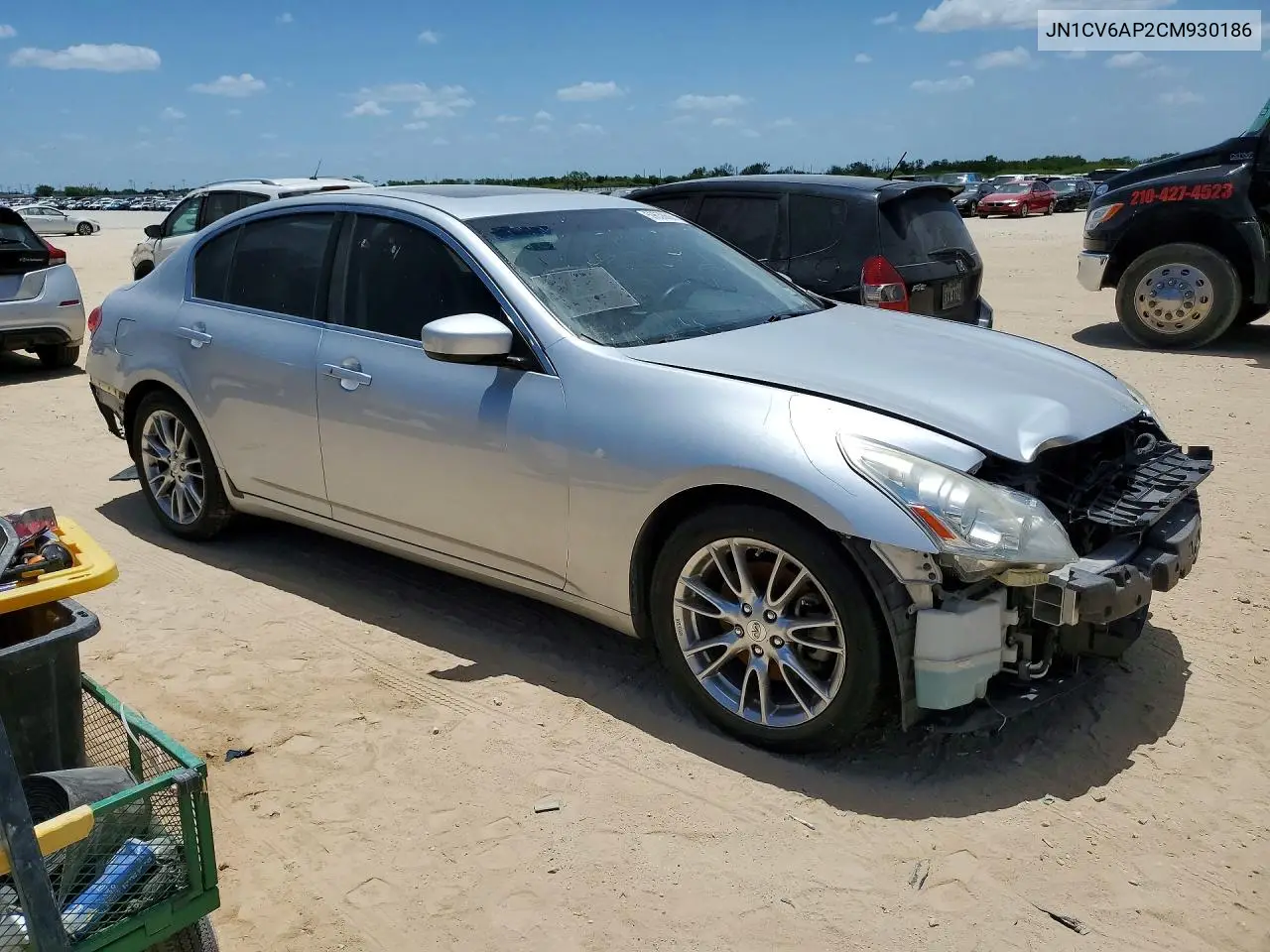 2012 Infiniti G37 Sedan Journey VIN: JN1CV6AP2CM930186 Lot: 59638606