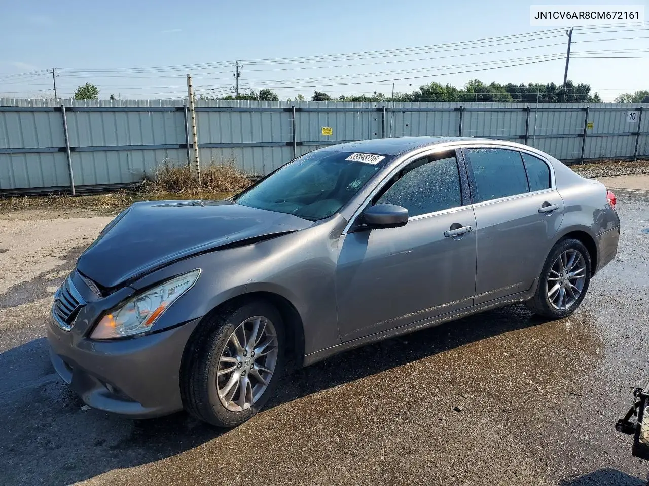2012 Infiniti G37 VIN: JN1CV6AR8CM672161 Lot: 59995316