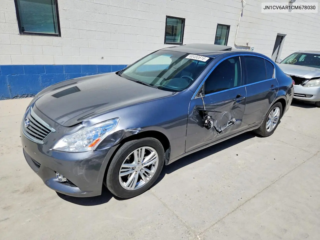 2012 Infiniti G37 Sedan X VIN: JN1CV6AR1CM678030 Lot: 60480616