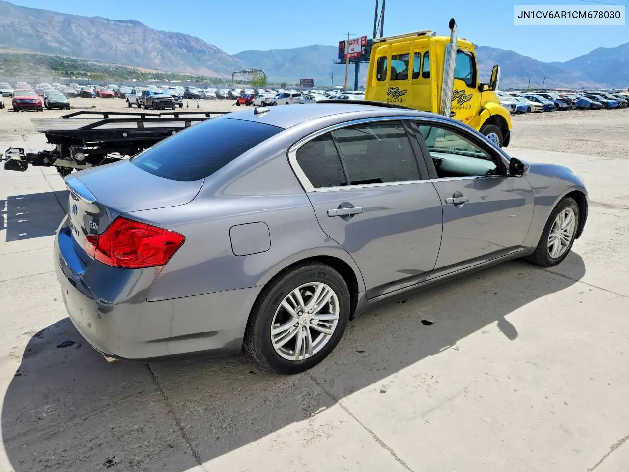 2012 Infiniti G37 Sedan X VIN: JN1CV6AR1CM678030 Lot: 60480616