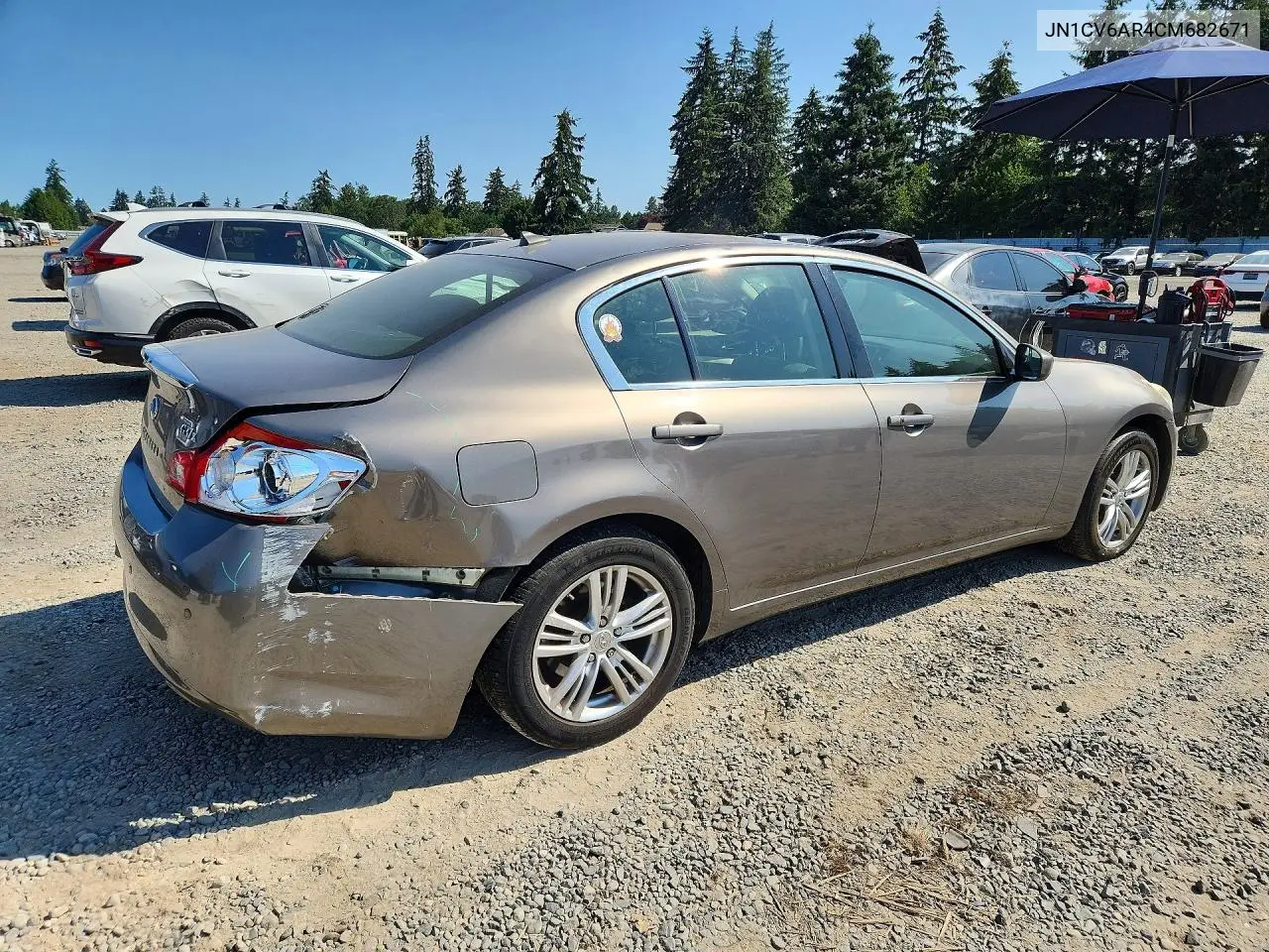 2012 Infiniti G37 Sedan X VIN: JN1CV6AR4CM682671 Lot: 60791776