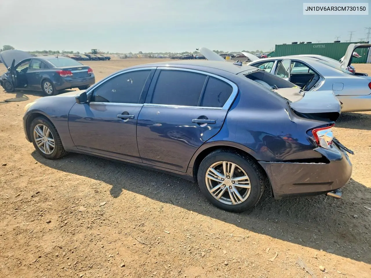 2012 Infiniti G25 Sedan X VIN: JN1DV6AR3CM730150 Lot: 60836266