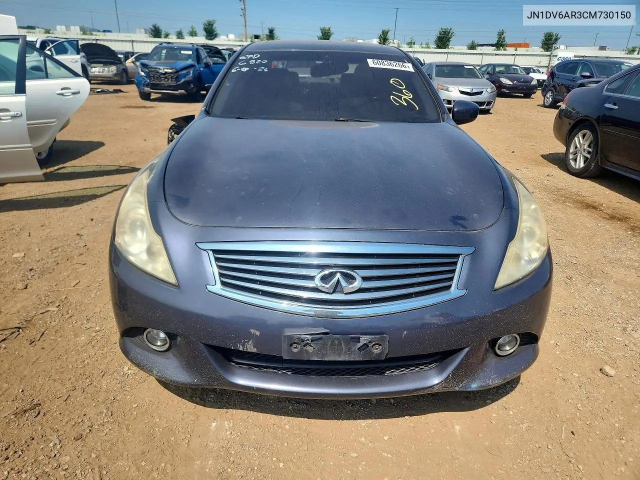 2012 Infiniti G25 Sedan X VIN: JN1DV6AR3CM730150 Lot: 60836266