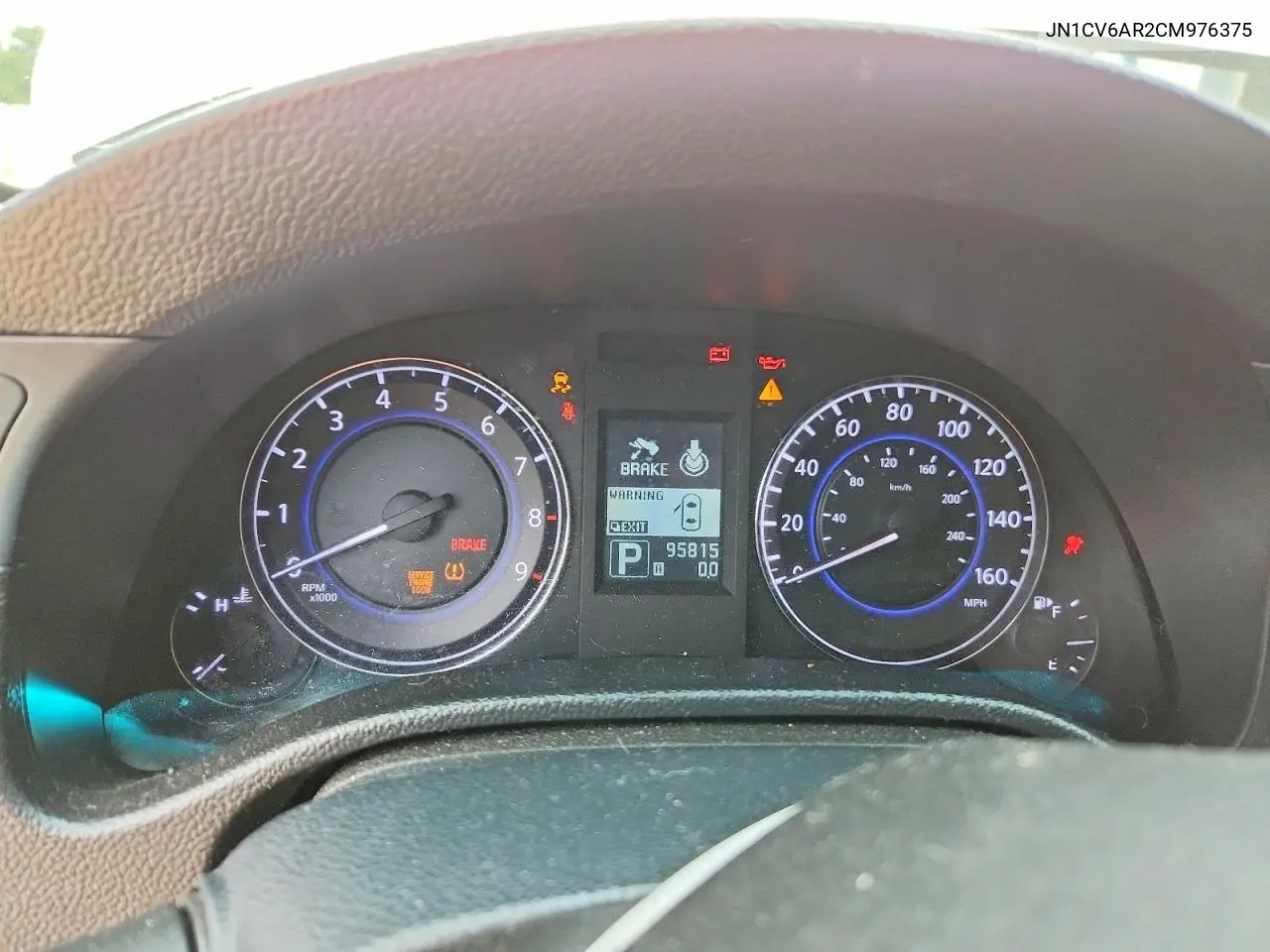 2012 Infiniti G37 VIN: JN1CV6AR2CM976375 Lot: 61090686