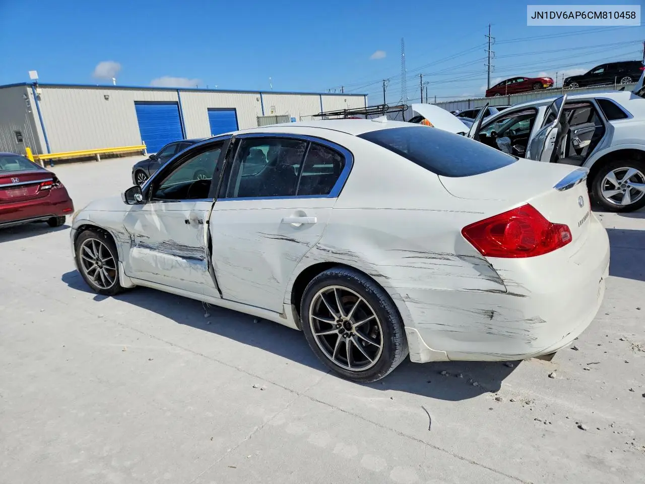 2012 Infiniti G25 Sedan Base VIN: JN1DV6AP6CM810458 Lot: 61186526