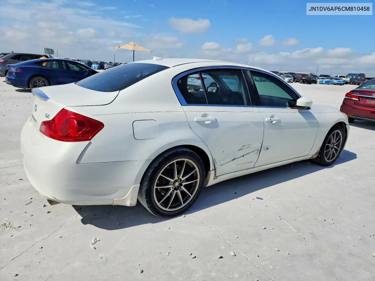 2012 Infiniti G25 Sedan Base VIN: JN1DV6AP6CM810458 Lot: 61186526