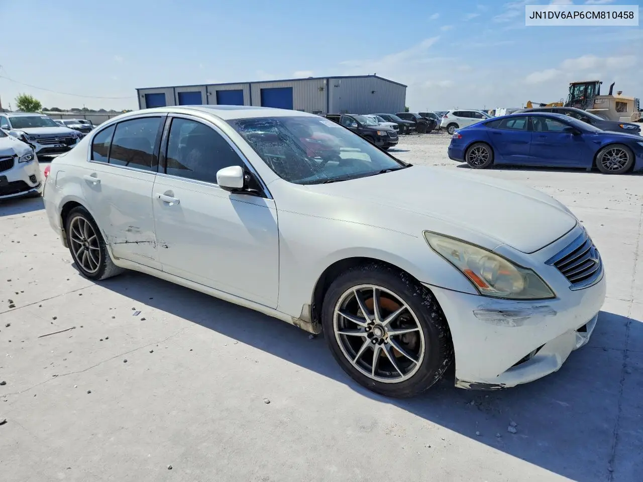 2012 Infiniti G25 Sedan Base VIN: JN1DV6AP6CM810458 Lot: 61186526
