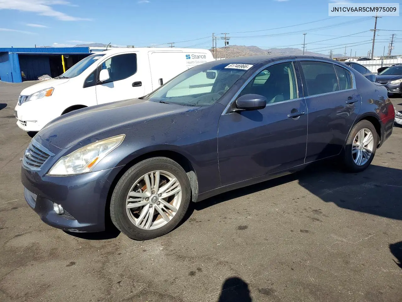 2012 Infiniti G37 Sedan X VIN: JN1CV6AR5CM975009 Lot: 61746966