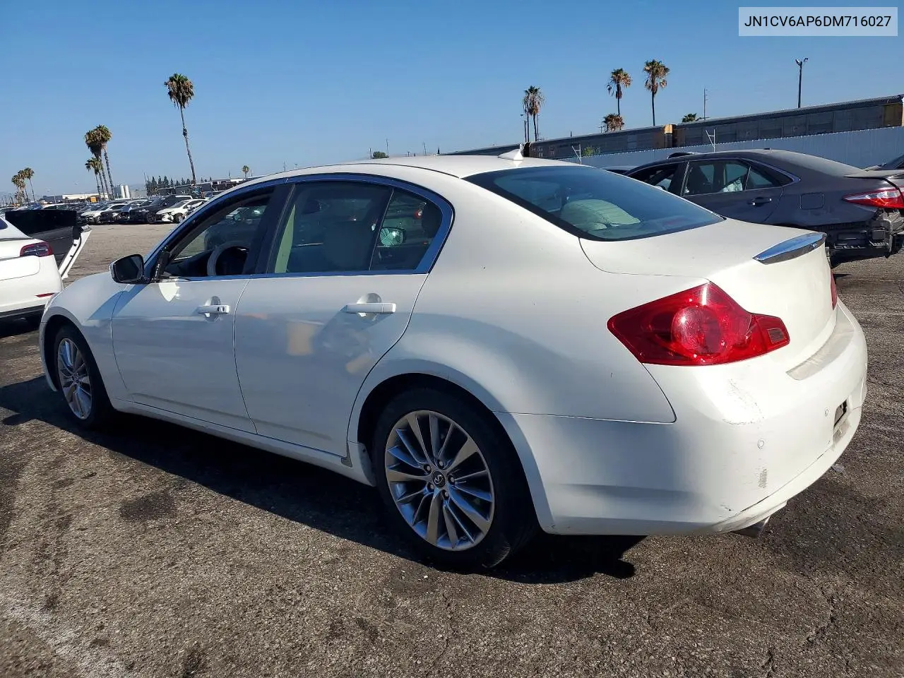 2013 Infiniti G37 Sedan Journey VIN: JN1CV6AP6DM716027 Lot: 60705606