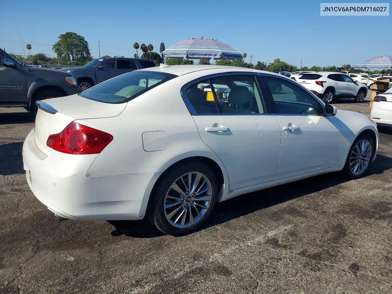 2013 Infiniti G37 Sedan Journey VIN: JN1CV6AP6DM716027 Lot: 60705606