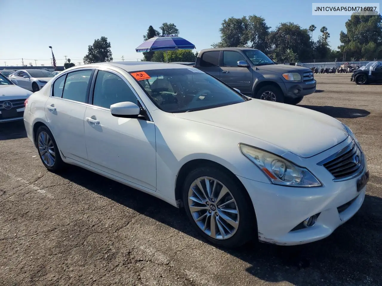2013 Infiniti G37 Sedan Journey VIN: JN1CV6AP6DM716027 Lot: 60705606