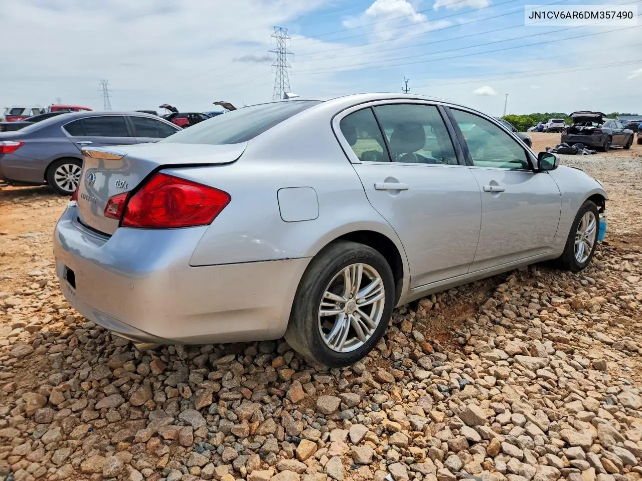 2013 Infiniti G37 Sedan X VIN: JN1CV6AR6DM357490 Lot: 61082526