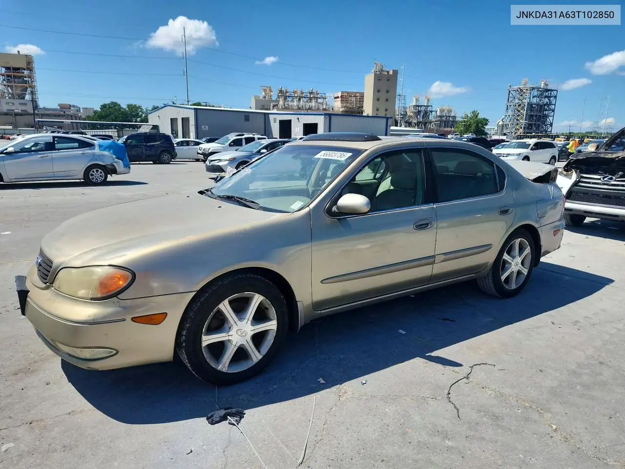 2003 Infiniti I35 Base VIN: JNKDA31A63T102850 Lot: 56603786