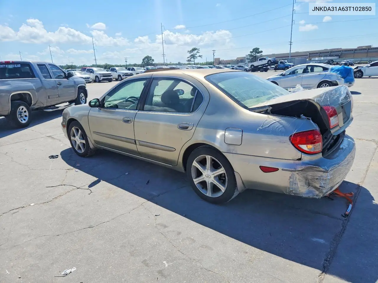 2003 Infiniti I35 Base VIN: JNKDA31A63T102850 Lot: 56603786