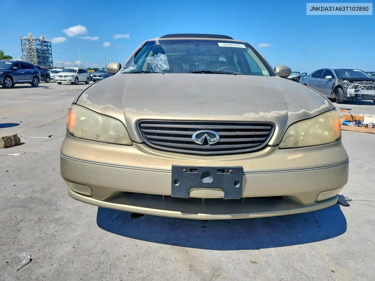 2003 Infiniti I35 Base VIN: JNKDA31A63T102850 Lot: 56603786