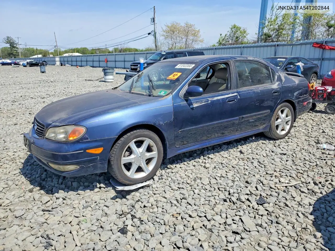 2004 Infiniti I35 Base VIN: JNKDA31A54T202844 Lot: 51043366