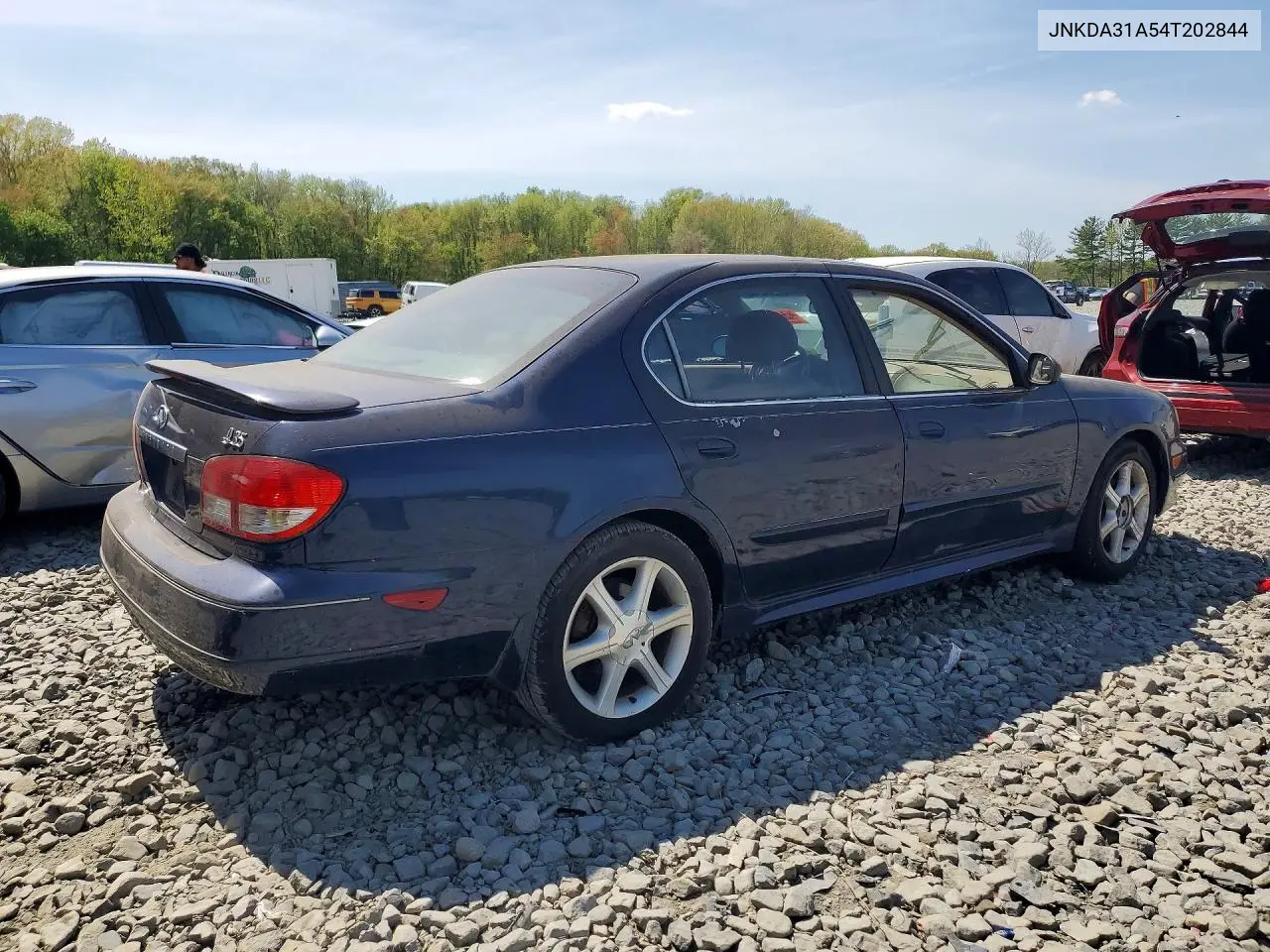 2004 Infiniti I35 Base VIN: JNKDA31A54T202844 Lot: 51043366